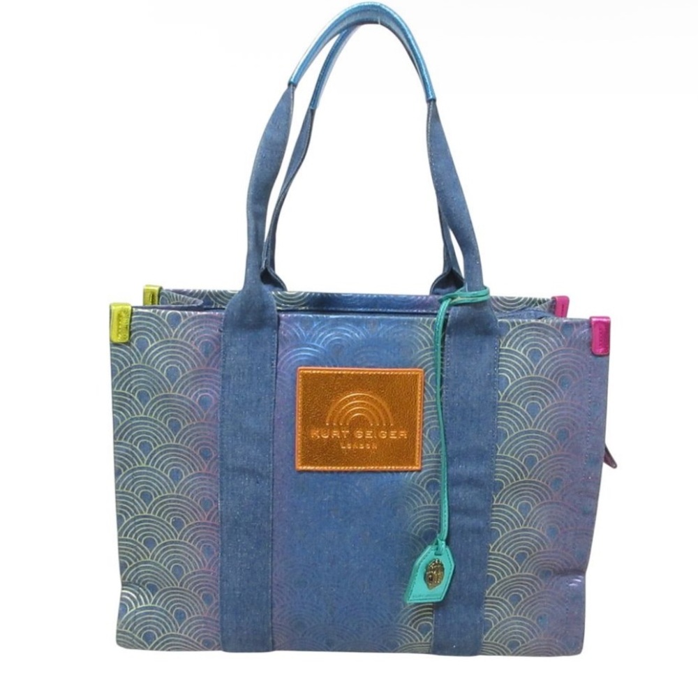 Kurt Geiger Denim Iridescent Tote